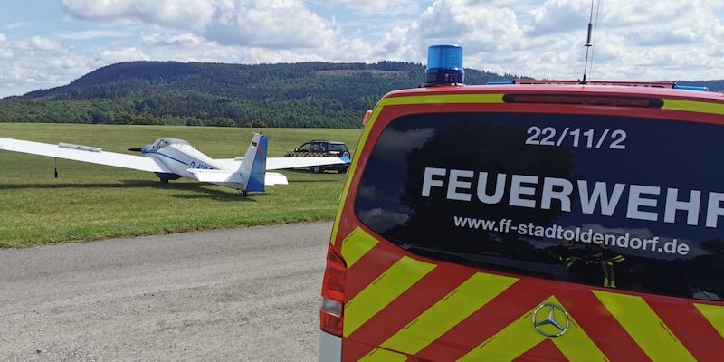 Technischer Defekt löst Feuerwehreinsatz am Segelflugplatz Holzen-Ith aus 